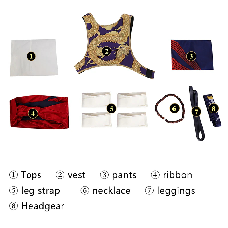 Mortal Kombat 1 Liu Kang Fire God Cosplay Costumes