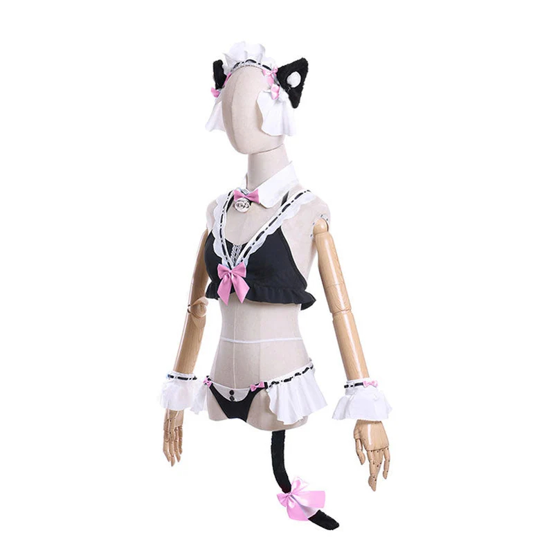 Anime Nekopara Chocolates Maid Swimsuit Halloween Cosplay Costumes
