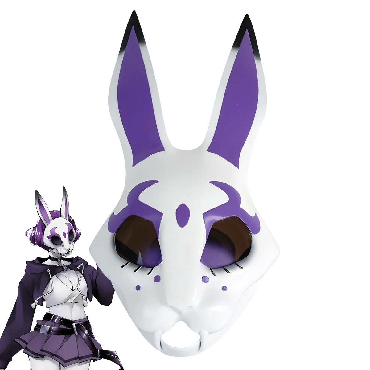Neon White Neon Violet Mask Cosplay Accessory Prop