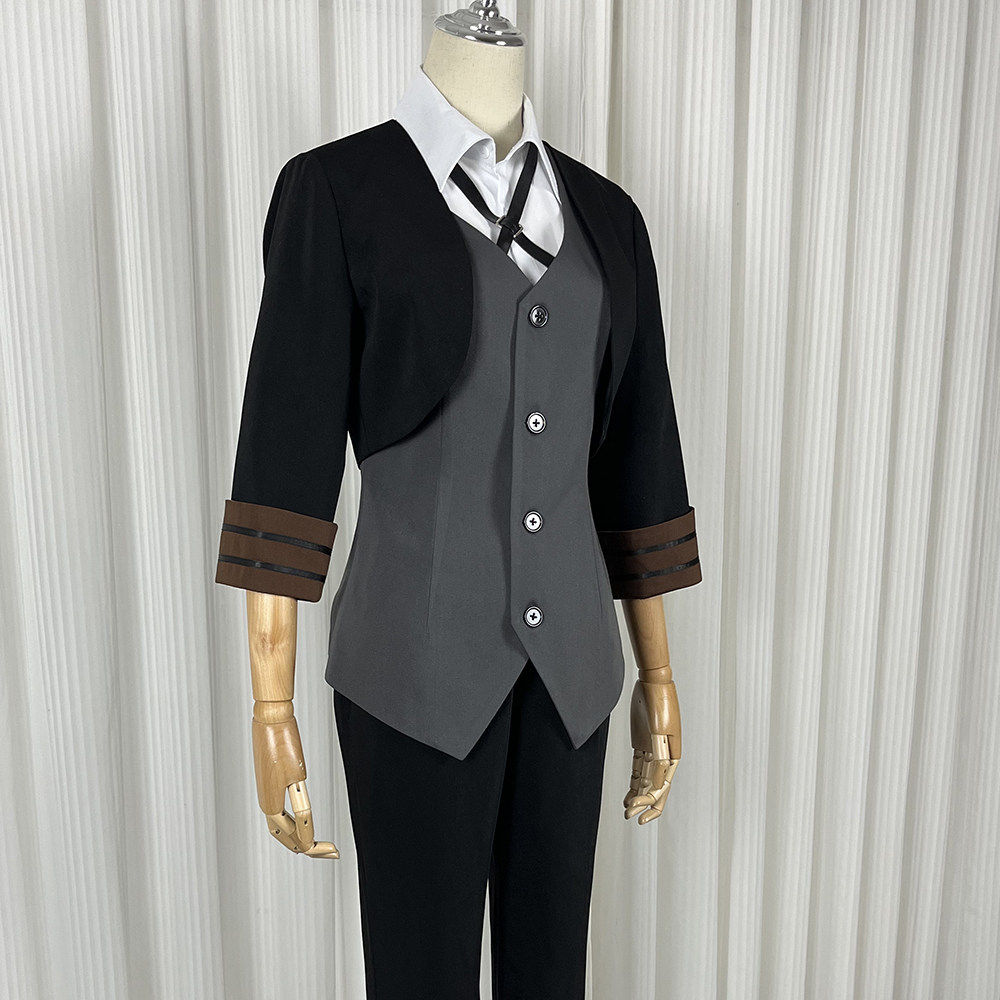 Bungo Stray Dogs Nakahara Chuuya Cosplay Costume Trench Coat Hat Uniform Full Set