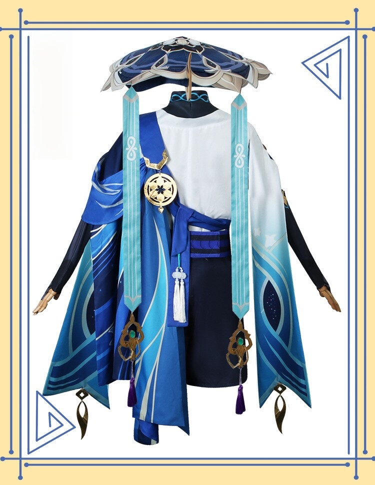 Genshin Impact Wanderer  New Edition Full Set with Hats Cosplay Costume