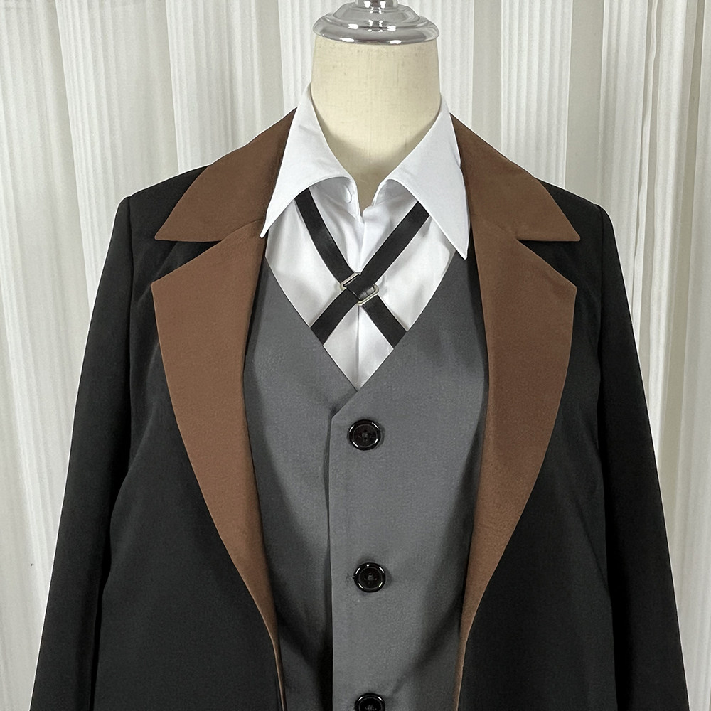 Bungo Stray Dogs Nakahara Chuuya Cosplay Costume Trench Coat Hat Uniform Full Set