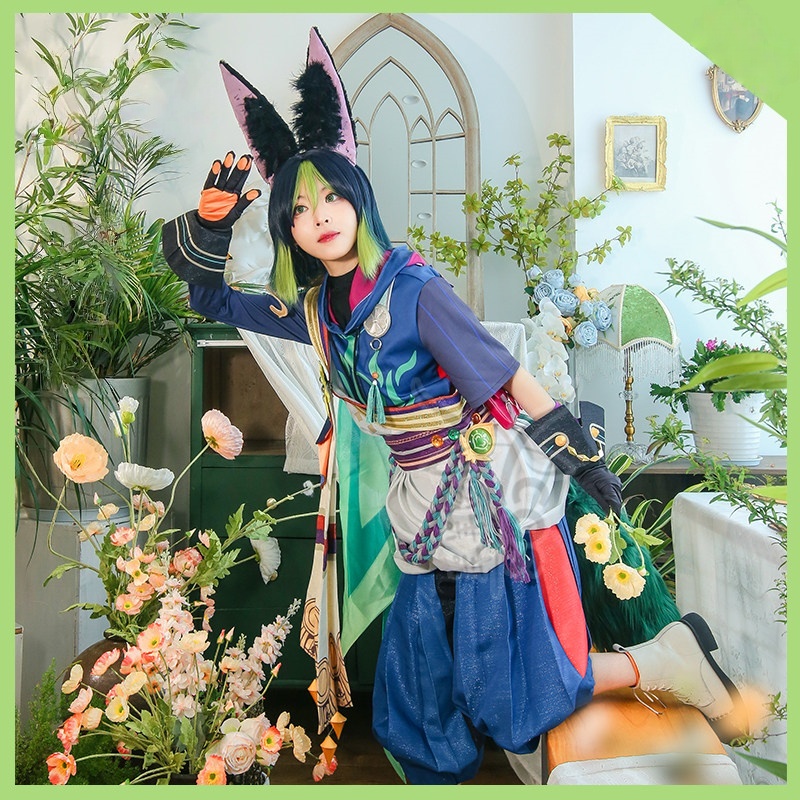  Game Impact Tighnari Cosplay Costume 
