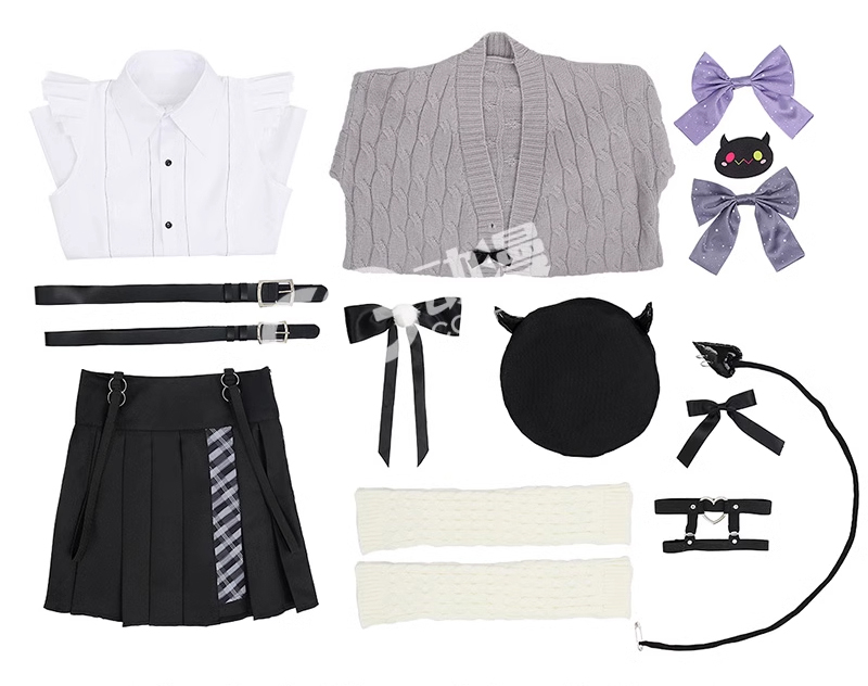 Game Virtual YouTuber Hololive Tokoyami Towa Cosplay Costume Cute Daily Wear Uniform 