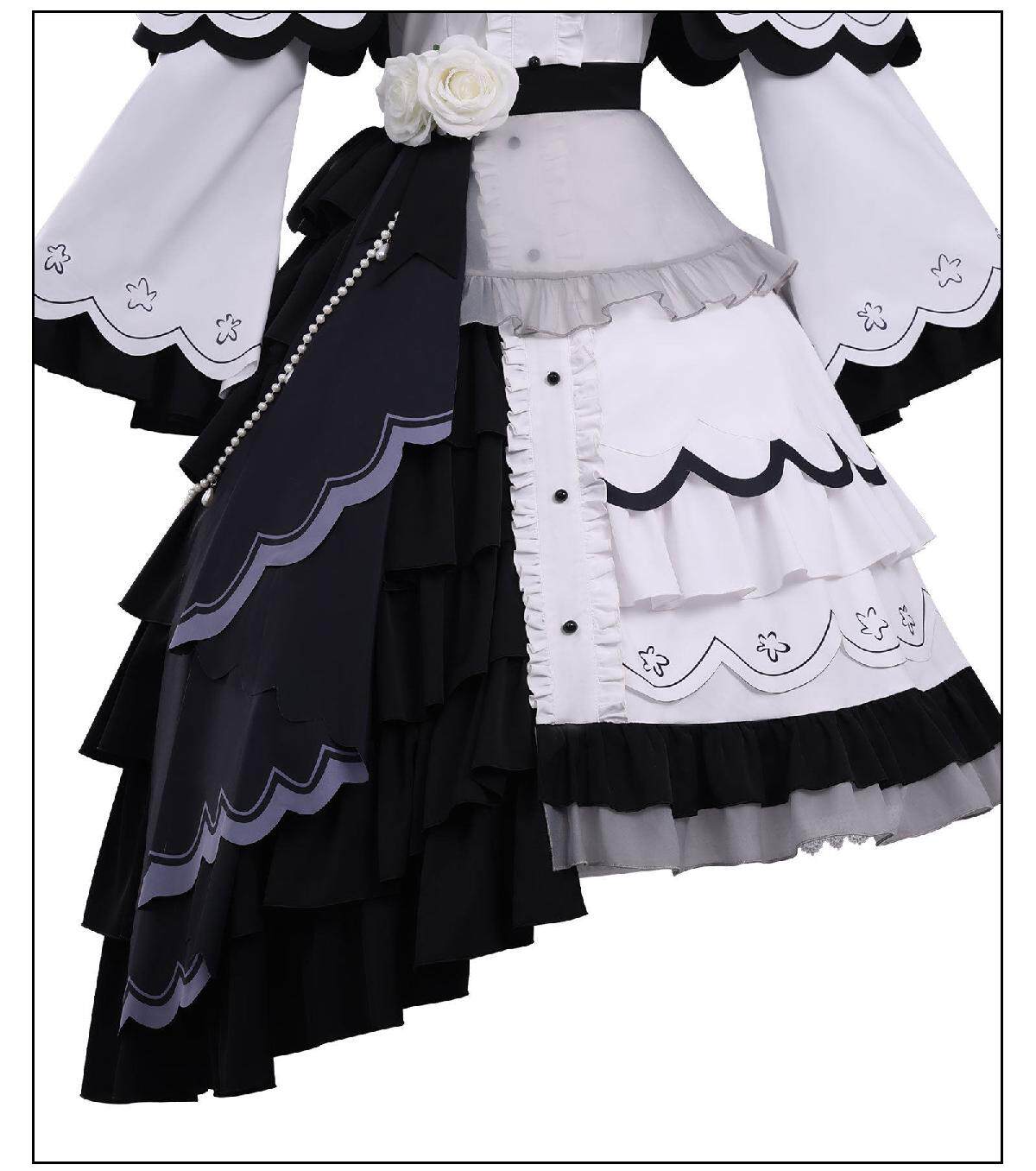 Magical Girl Witch Trials Yuki Tsukishiro Cosplay Costume White Lace Dress 