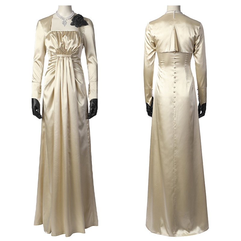 Resident Evil 8 Lady Dimitrescu Cosplay Costume Dress