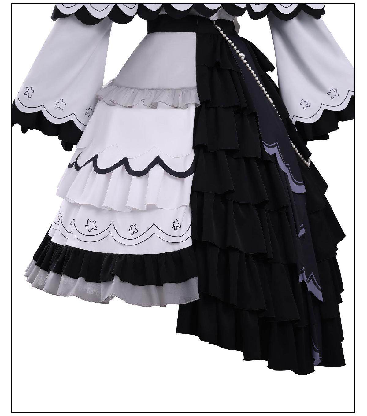 Magical Girl Witch Trials Yuki Tsukishiro Cosplay Costume White Lace Dress 