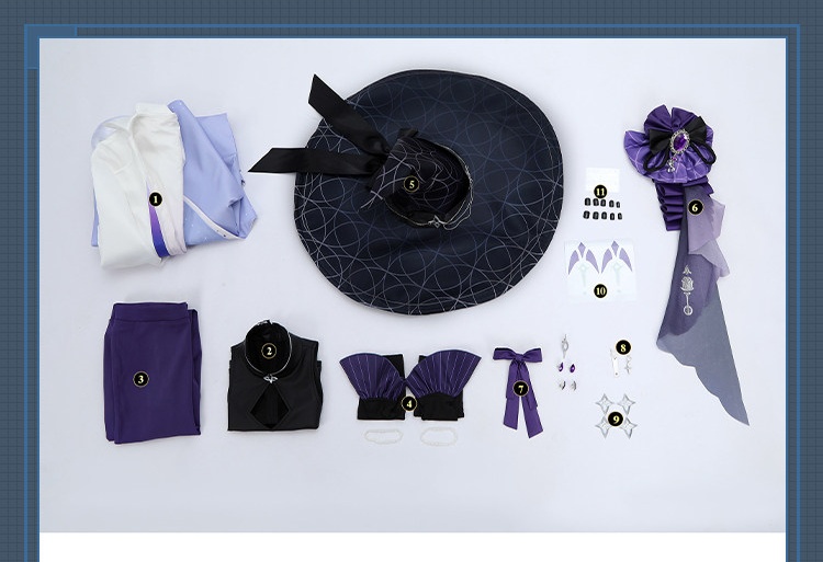 NU:Carnival Kuya Eternal Midnight Amethyst Cosplay Costume Type B