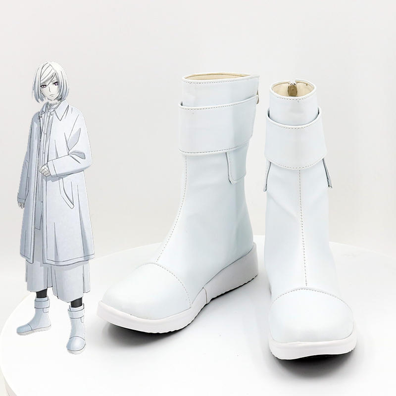 Anime Akudama Drive Cutthroat White Cosplay Shoes Boots