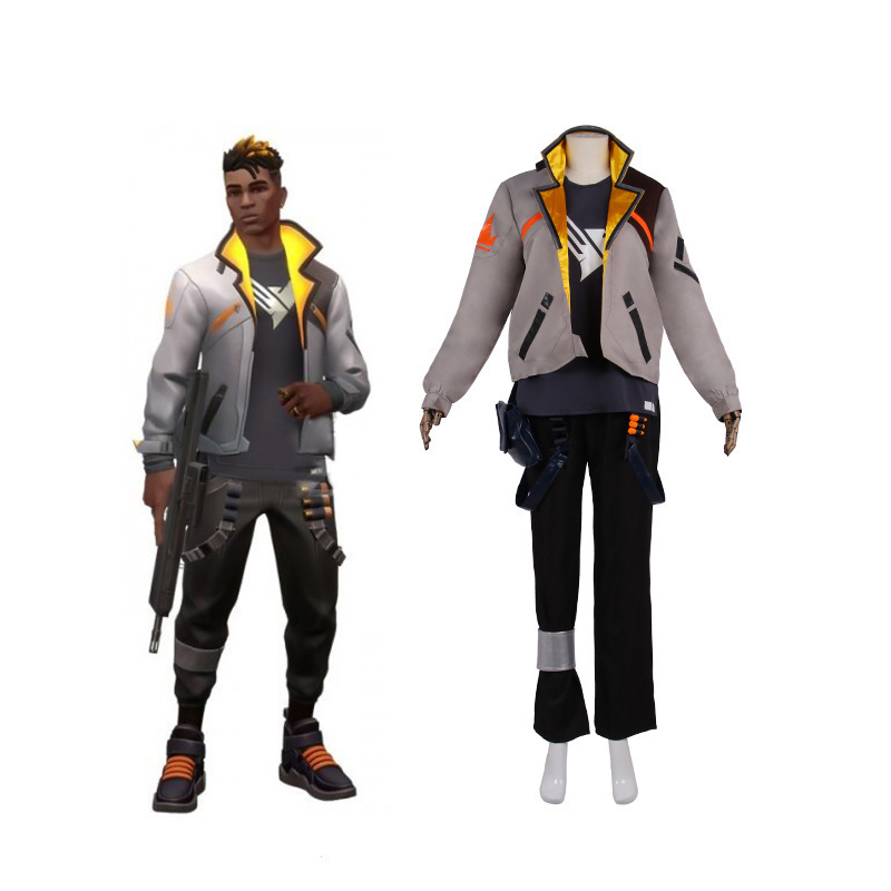 Valorant Phoenix Black Yellow Cosplay Costume
