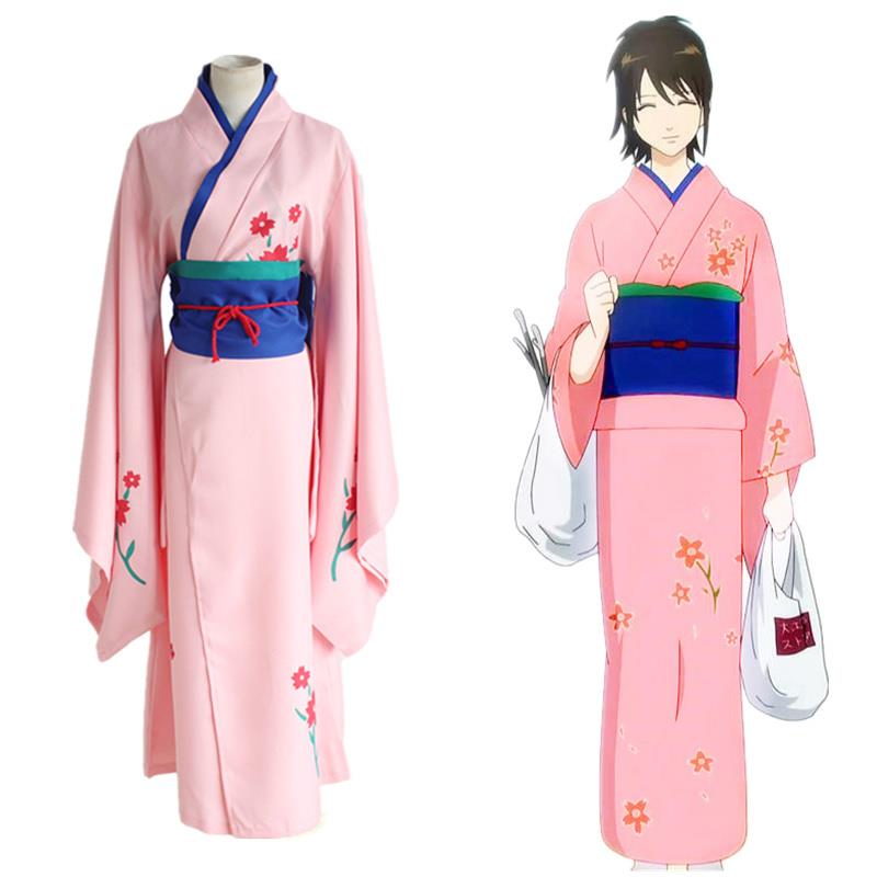 Anime Gintama Shimura Tae Kimono Cosplay Costume