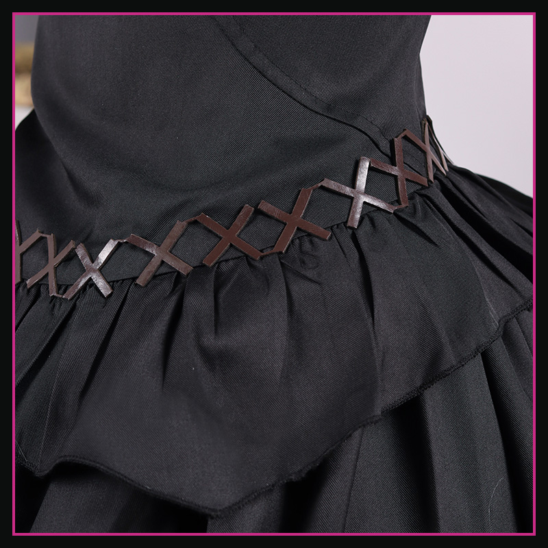 Final Fantasy 14 Y'shtola Black Dress Uniform Cosplay Costume Halloween