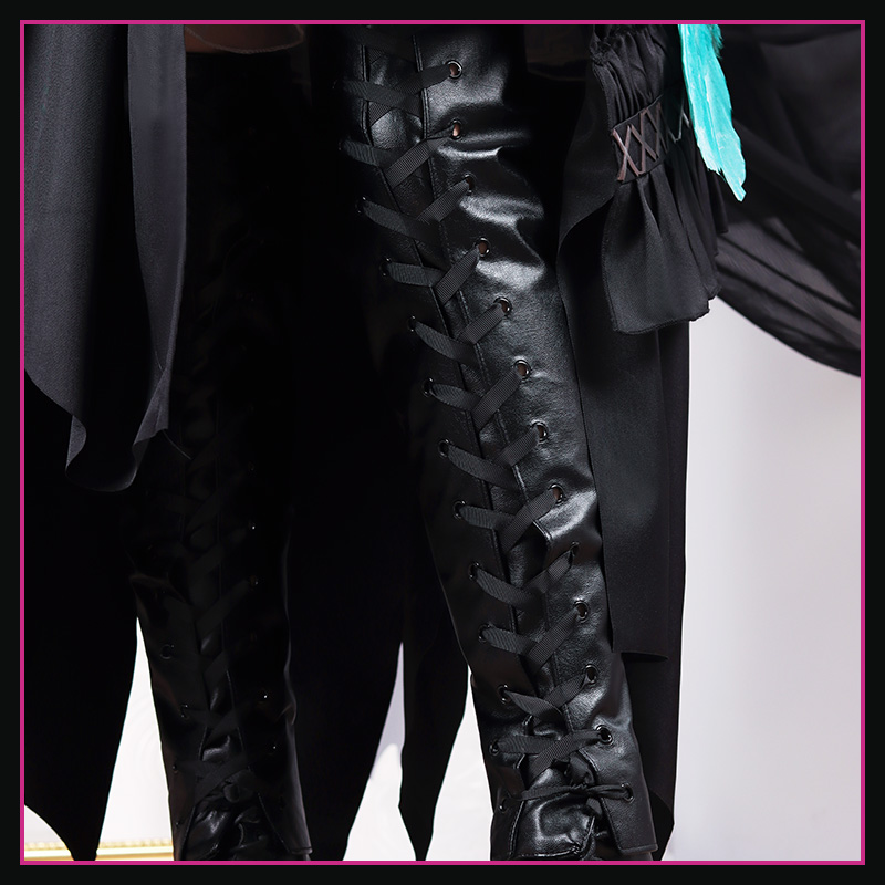 Final Fantasy 14 Y'shtola Black Dress Uniform Cosplay Costume Halloween