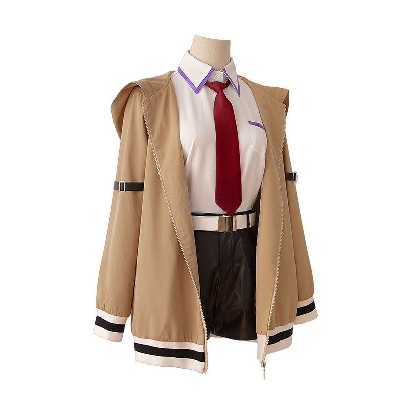 Steins Gate Kurisu Makise Brown Cosplay Costume Men Halloween Carnival Party Suit
