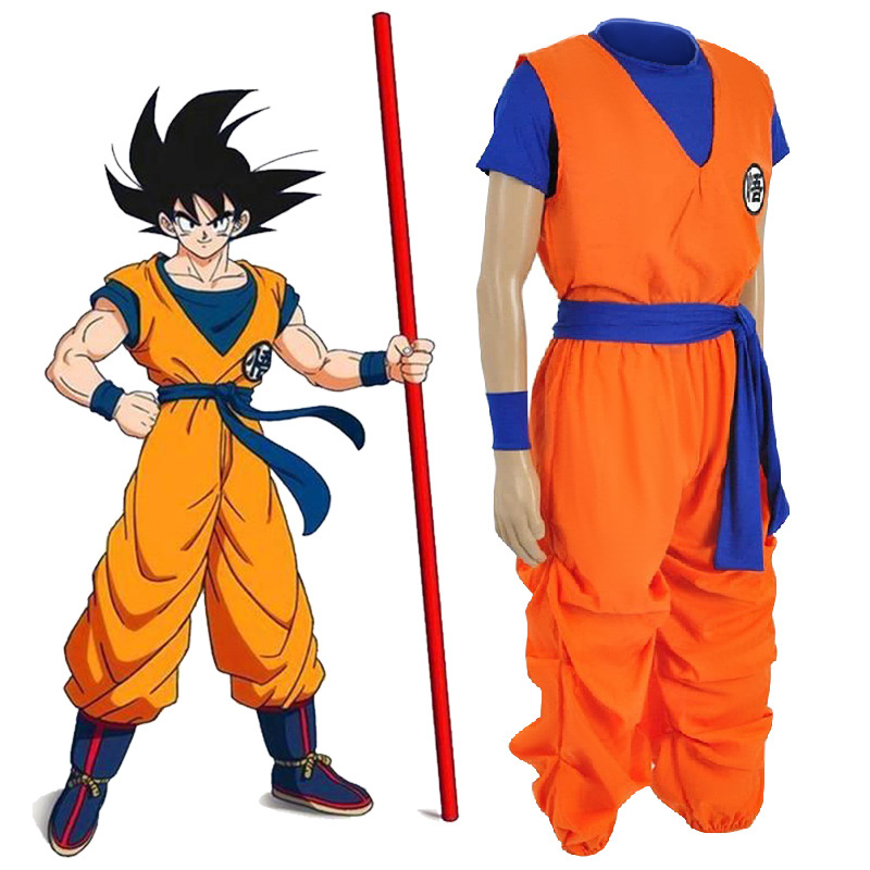 Anime Dragon Ball Son Goku Combat Suit Cosplay Costume