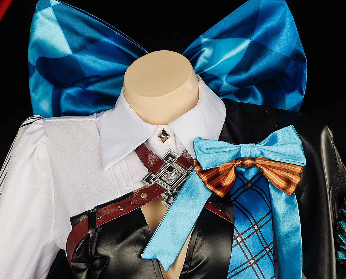 Game Genshin Impact Leather Version Lyney Lynette Cosplay Costume 