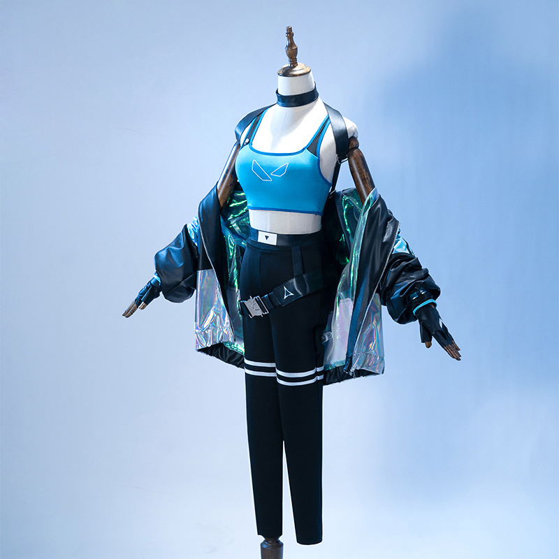 Valorant Jett Cyberpunk Cosplay Costume