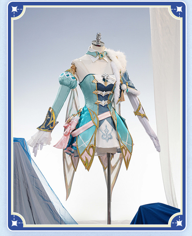 Game Genshin Impact Vesna Cosplay Costume Snezhnaya Druzhna 