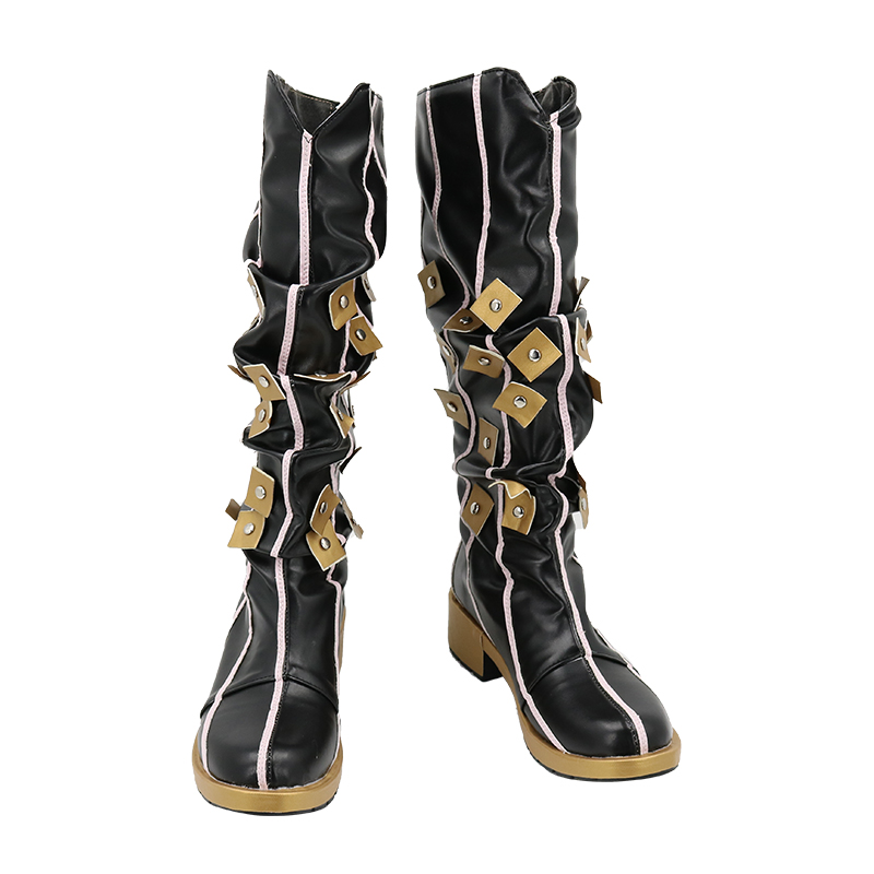 Jojo'S Bizarre Adventure: Stone Ocean Cujoh Jolyne Black Shoes Cosplay Boots