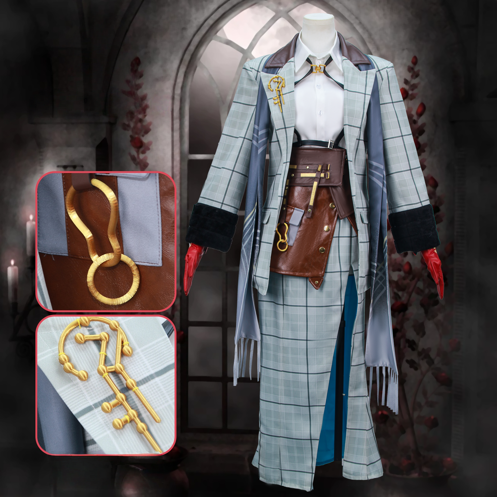  Path to Nowhere‌ Hilda Cosplay Costume Plaid Suit Dress Uniform Halloween