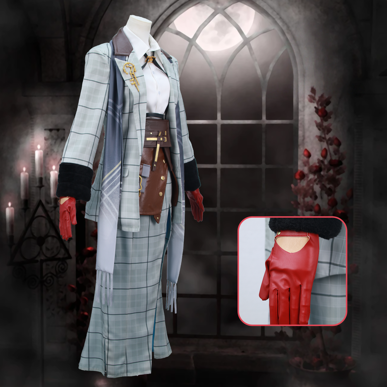  Path to Nowhere‌ Hilda Cosplay Costume Plaid Suit Dress Uniform Halloween