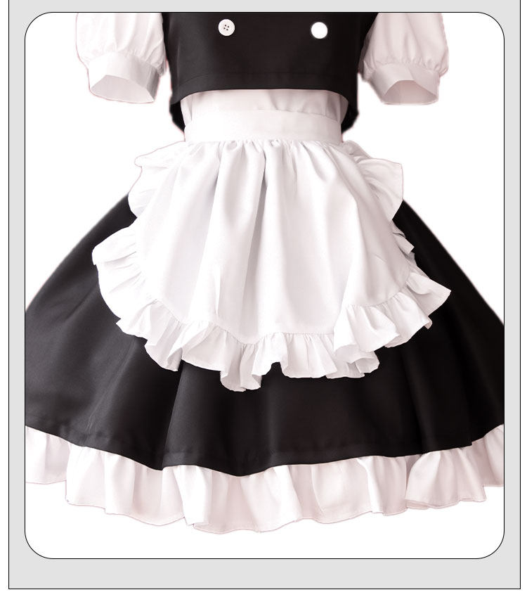 TouHou Project Kirisame Marisa Maid Dress Cosplay Costume Hat Uniform