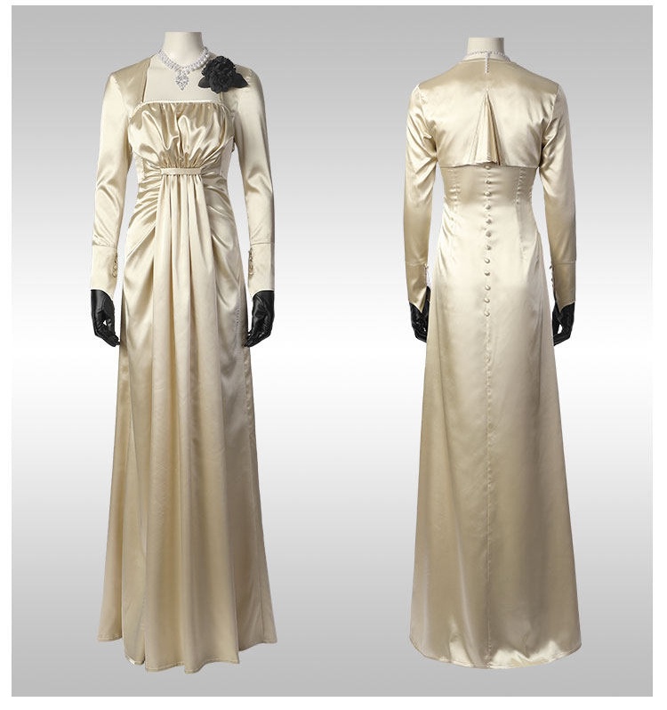 Resident Evil 8 Lady Dimitrescu Cosplay Costume Dress