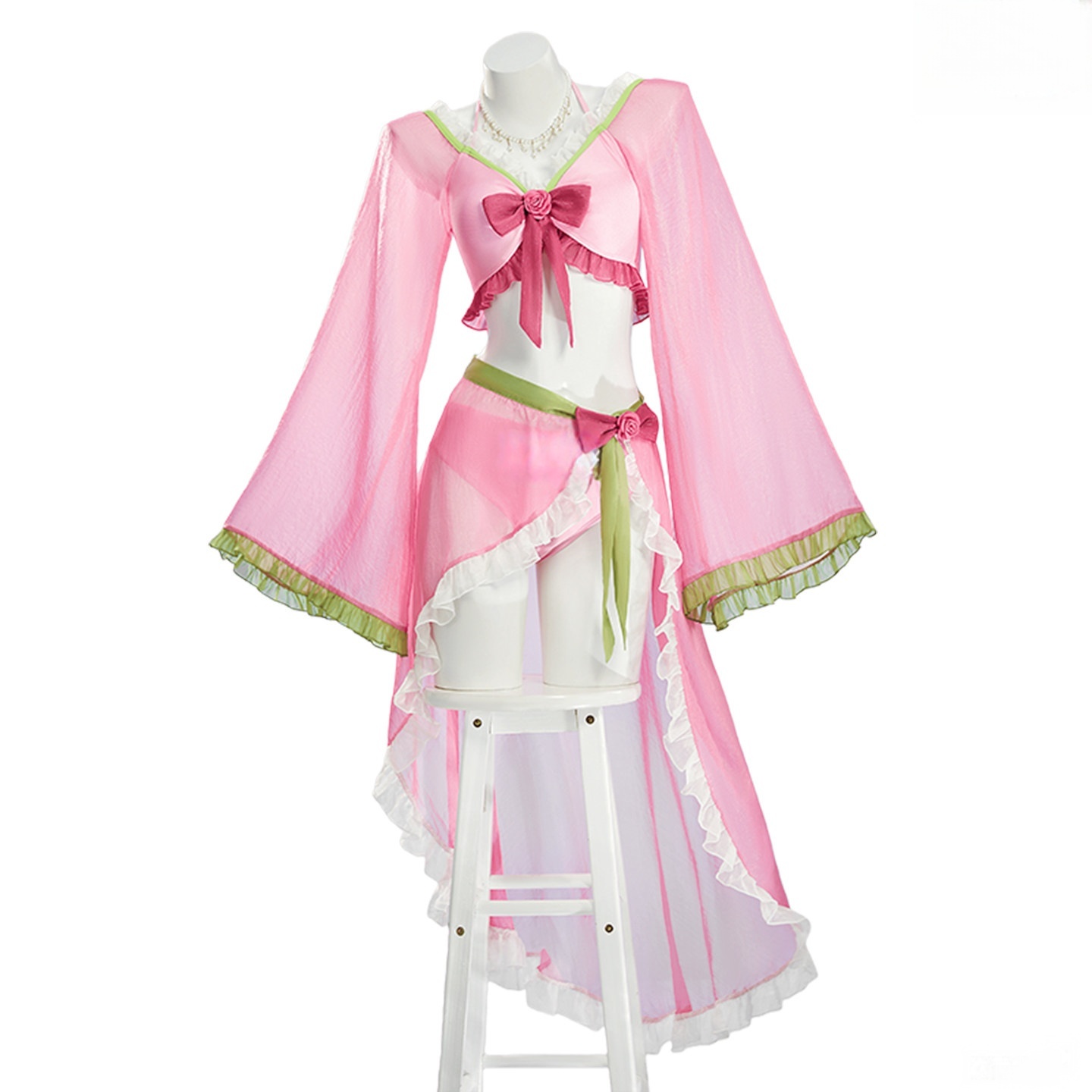The Apothecary Diaries  Maomao Cosplay Costume Pink Girl Sweet Swimsuit 