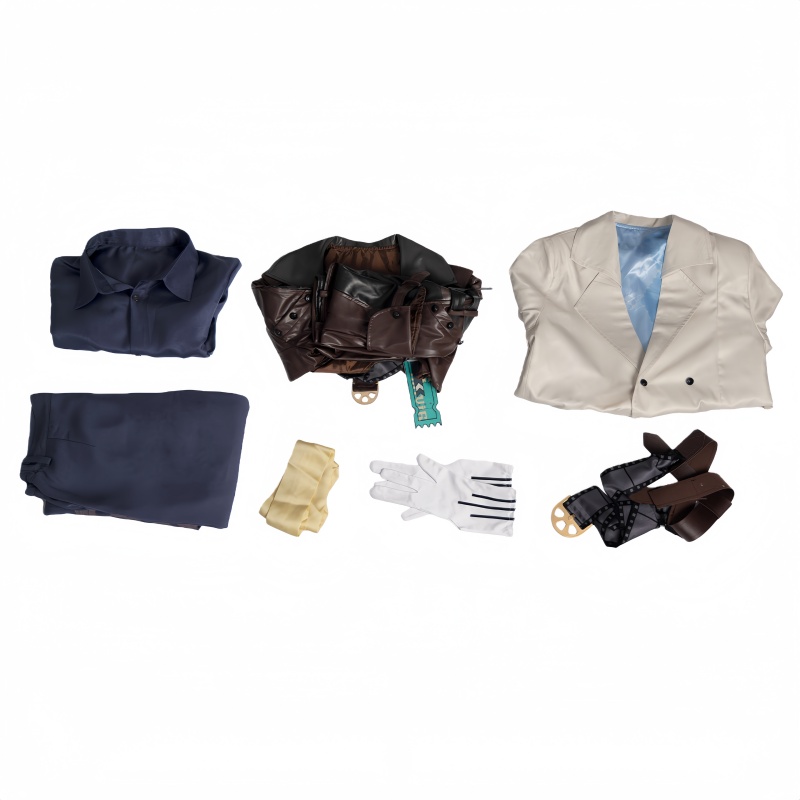 Honkai Star Rail Reca Cosplay Costume Mr. Reca PU Coat Gloves Uniform Outfits Halloween