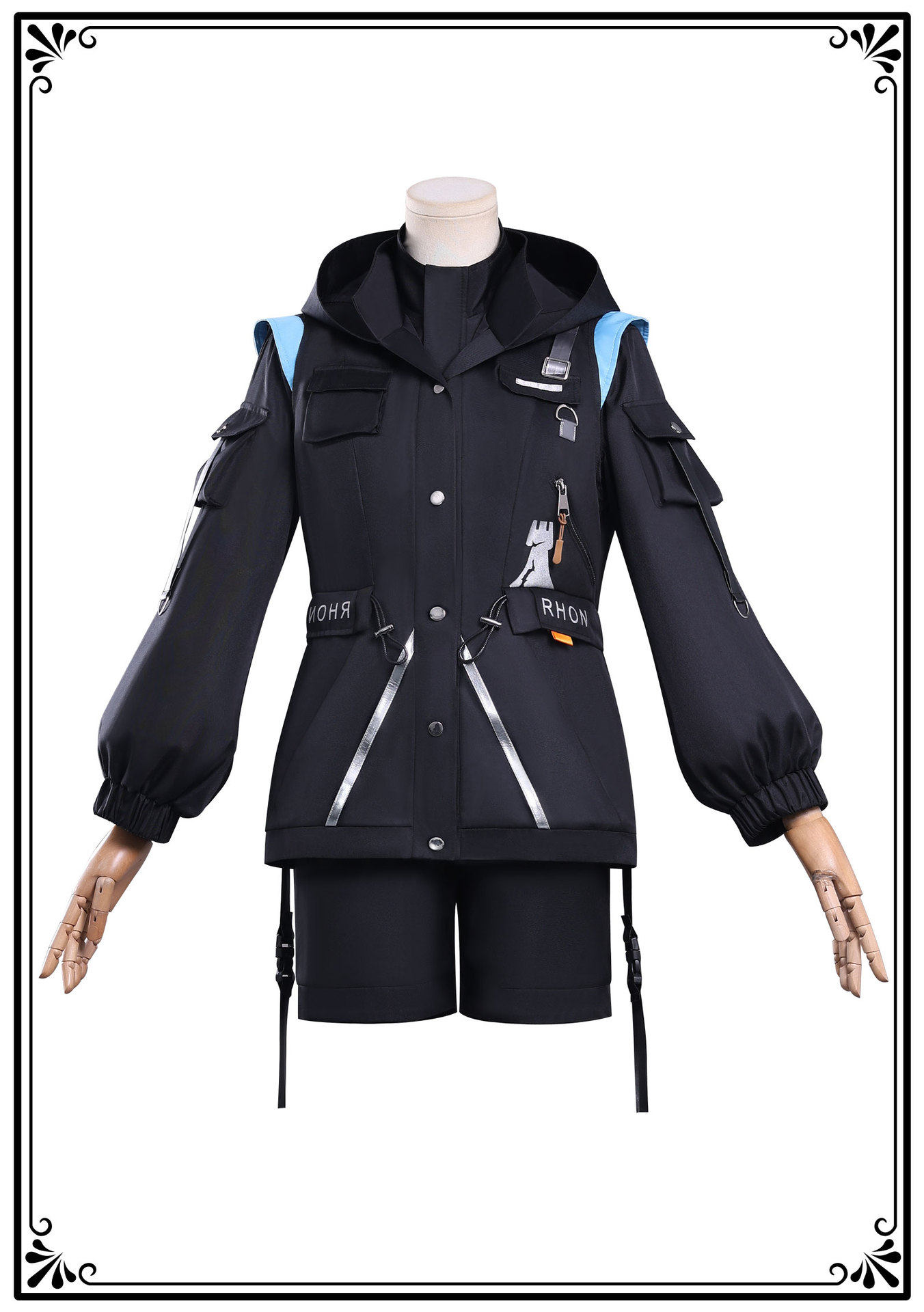  Arknights Togawa Sakiko Cosplay Costume Black Suit 