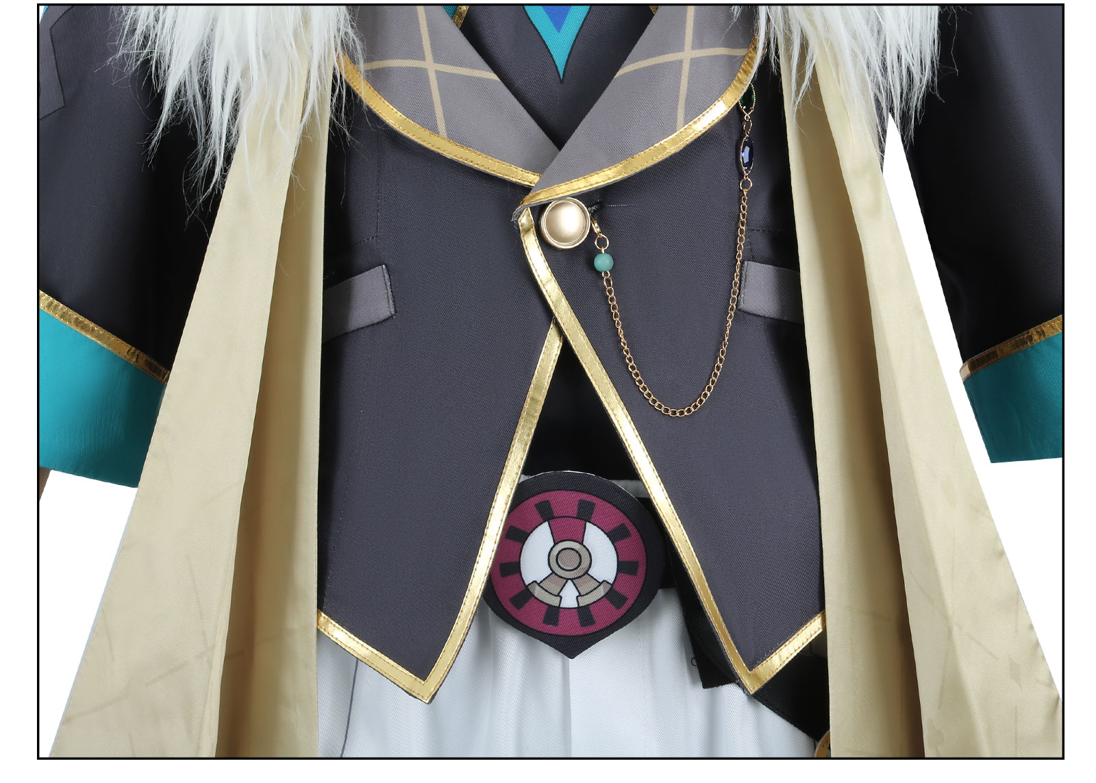 Honkai Star Rail Aventurine Cosplay Costume Carnival Uniform Wig 