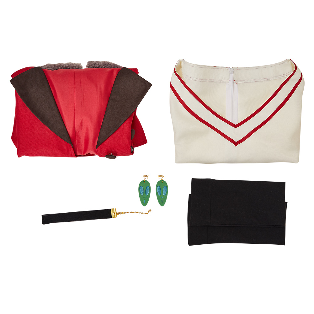  Dandadan Momo Ayase Red Fullset Cosplay Costume