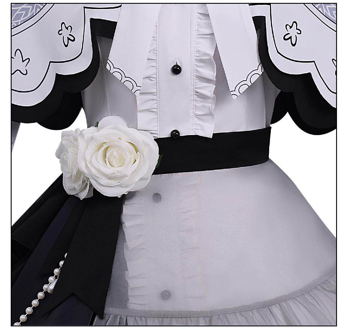 Magical Girl Witch Trials Yuki Tsukishiro Cosplay Costume White Lace Dress 