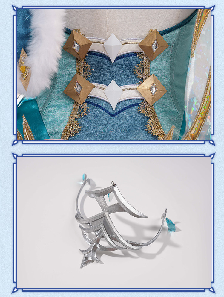 Game Genshin Impact Vesna Cosplay Costume Snezhnaya Druzhna 