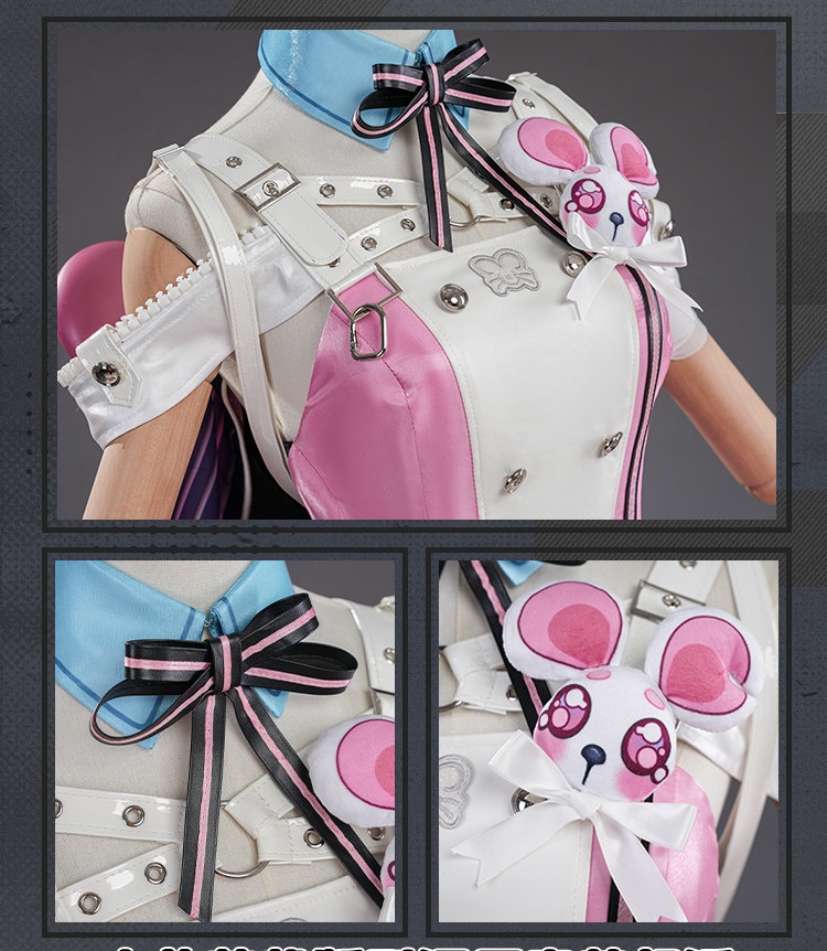Neverness To Everness XiaoZhi Same Style Cosplay Costume Pink Dress