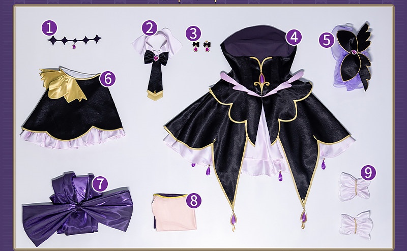 Moria Ruruka Star Detective Precure! Cosplay Costume Cure Moria Ruruka Elegant Dress Uniform Halloween Party Lolita Outfit