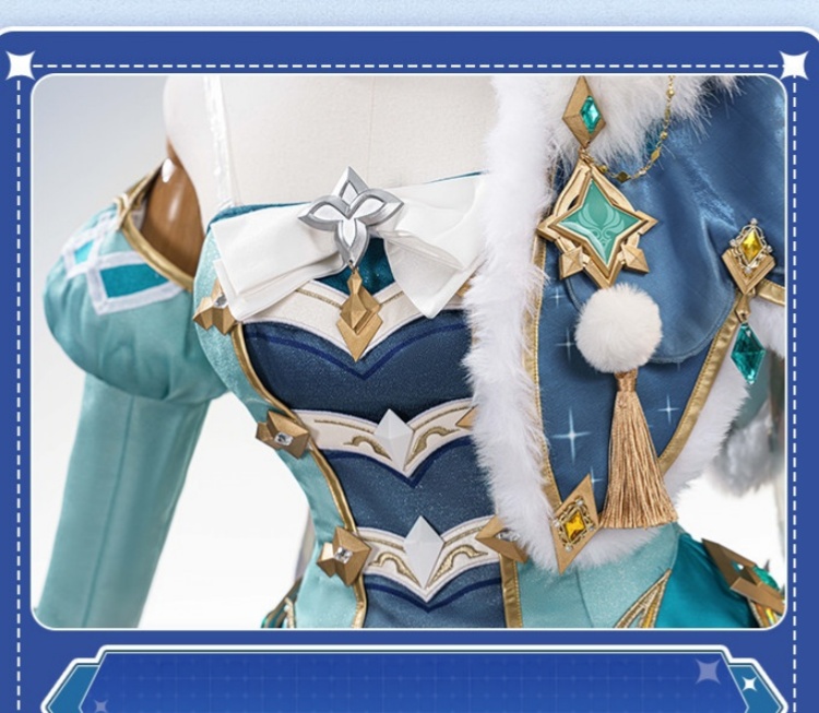 Game Genshin Impact Vesna Cosplay Costume Snezhnaya Druzhna 
