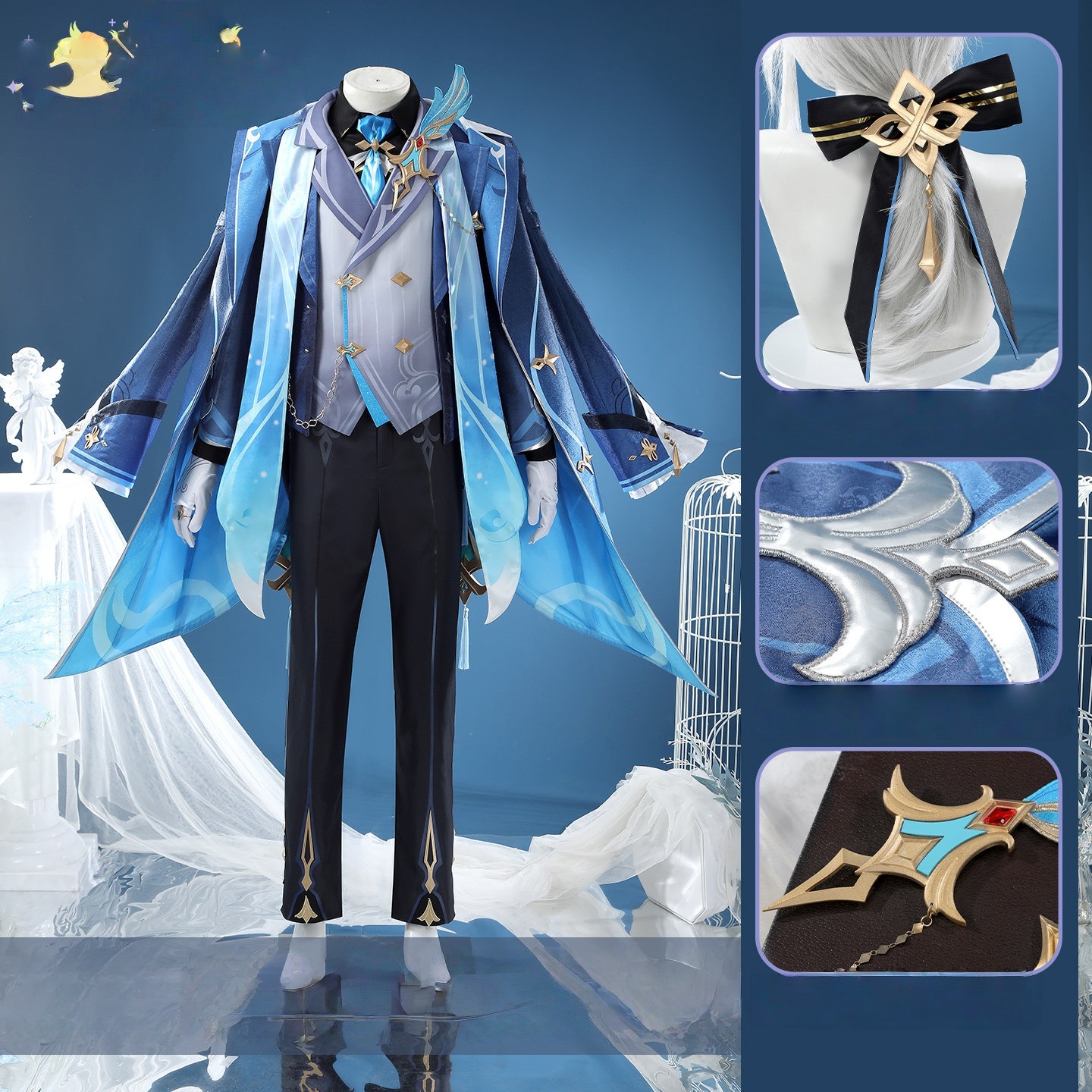 Genshin Impact Neuvillette Cosplay Costume