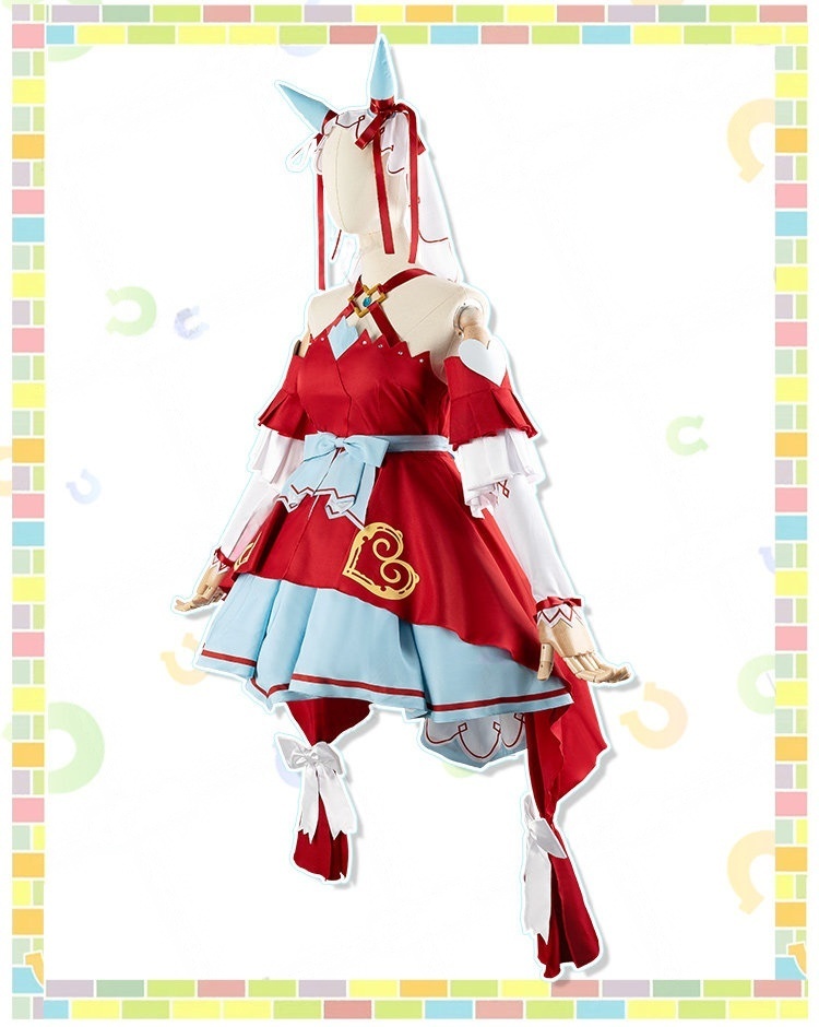 Umamusume Pretty Derby Still in Love Cosplay Costume  Red Kawaii Lolita Dress