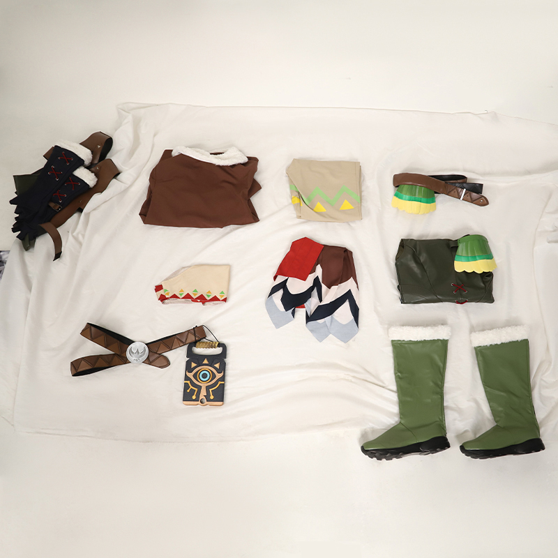 The Legend of Zelda: Tears of the Kingdom Rito Village Link Cosplay Costume Boots Full set 