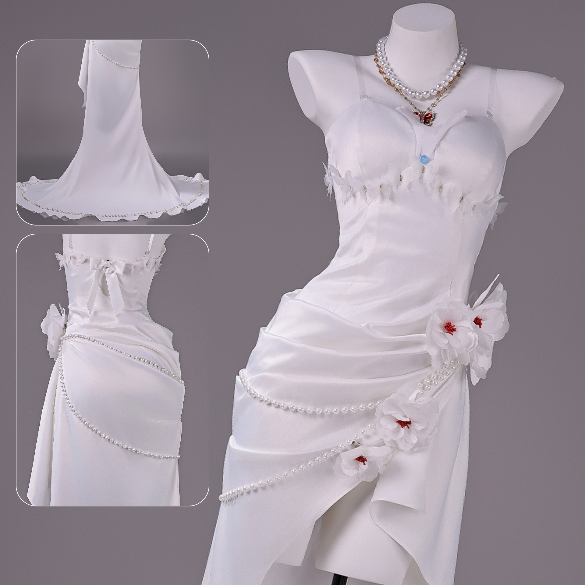 Game Wuthering Waves The Shorekeeper White Cosplay Dress Costumes