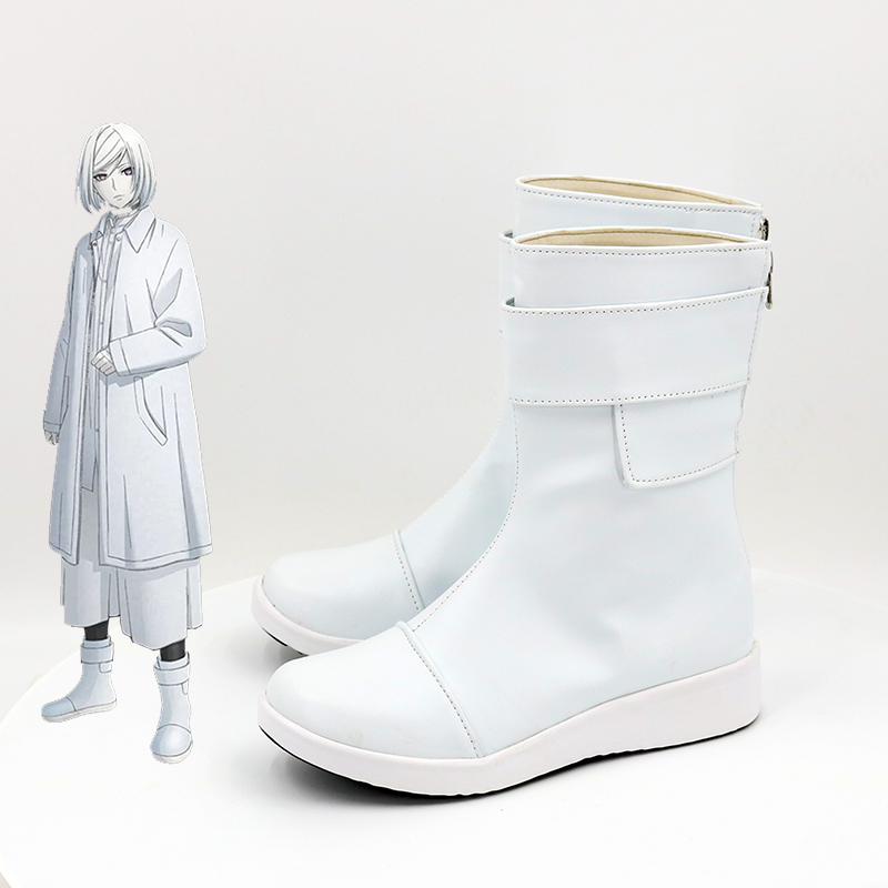 Anime Akudama Drive Cutthroat White Cosplay Shoes Boots