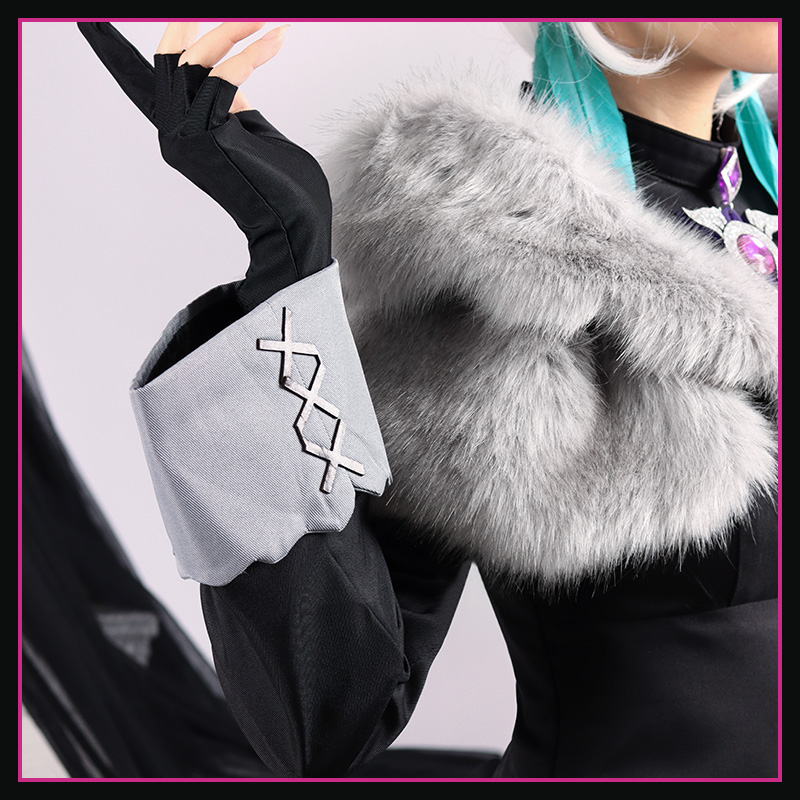 Final Fantasy 14 Y'shtola Black Dress Uniform Cosplay Costume Halloween