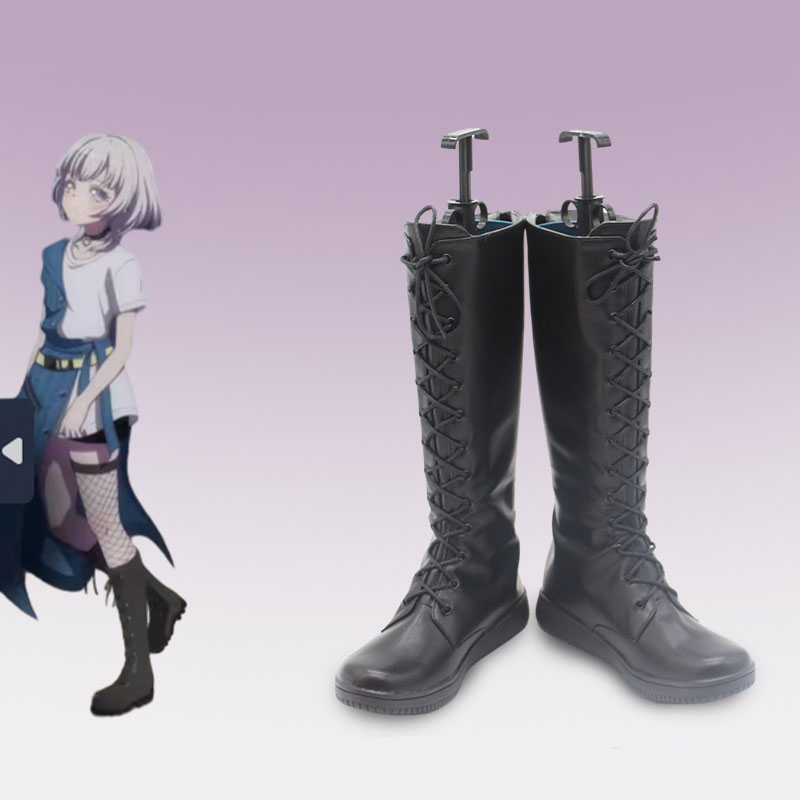 BanG Dream! Kaname Rana Black Cosplay Boots 