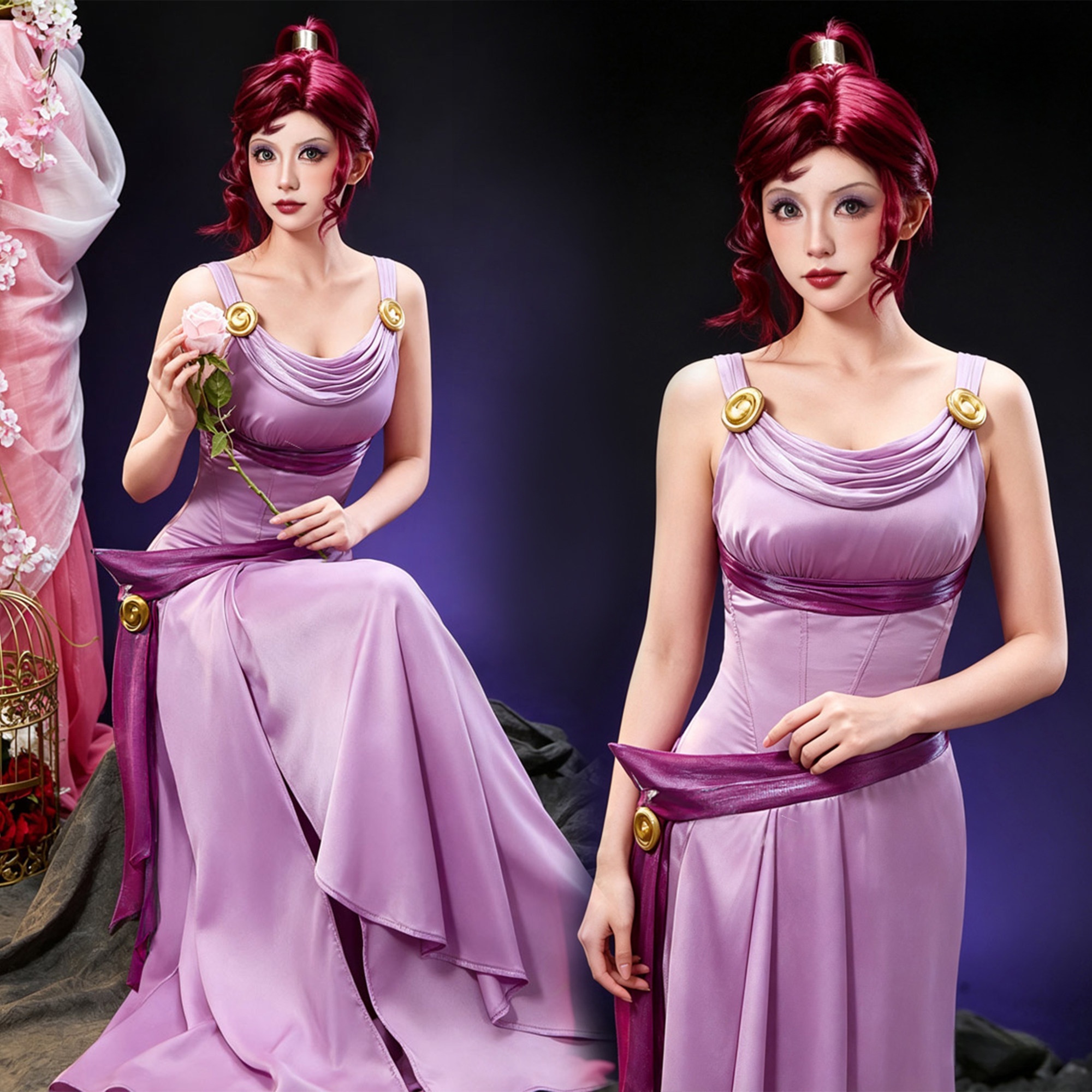 Megara Meg Princess Clothes Cosplay Costume 