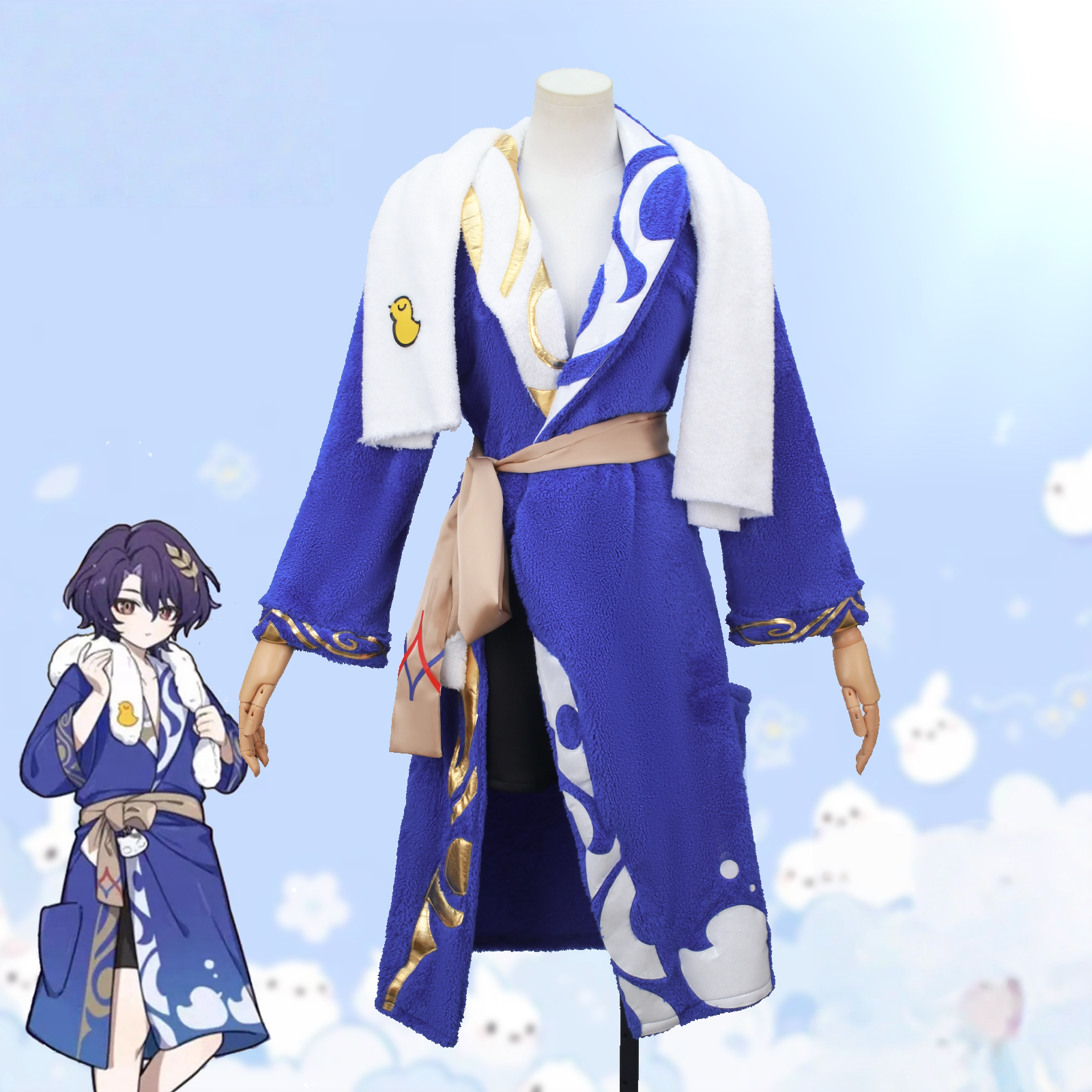 Honkai Star Rail Dr Ratio Boys Dormitory Bathrobe Pajamas Cosplay Costumes