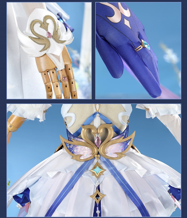 Game Genshin Impact Snezhnaya Odette Cosplay Costumes