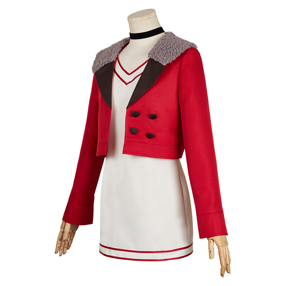  Dandadan Momo Ayase Red Fullset Cosplay Costume