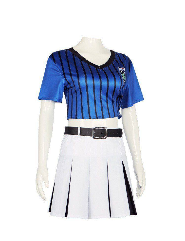 Blue Lock Anri Teieri Cosplay Costume Cheerleading Uniform Skirt Dress 