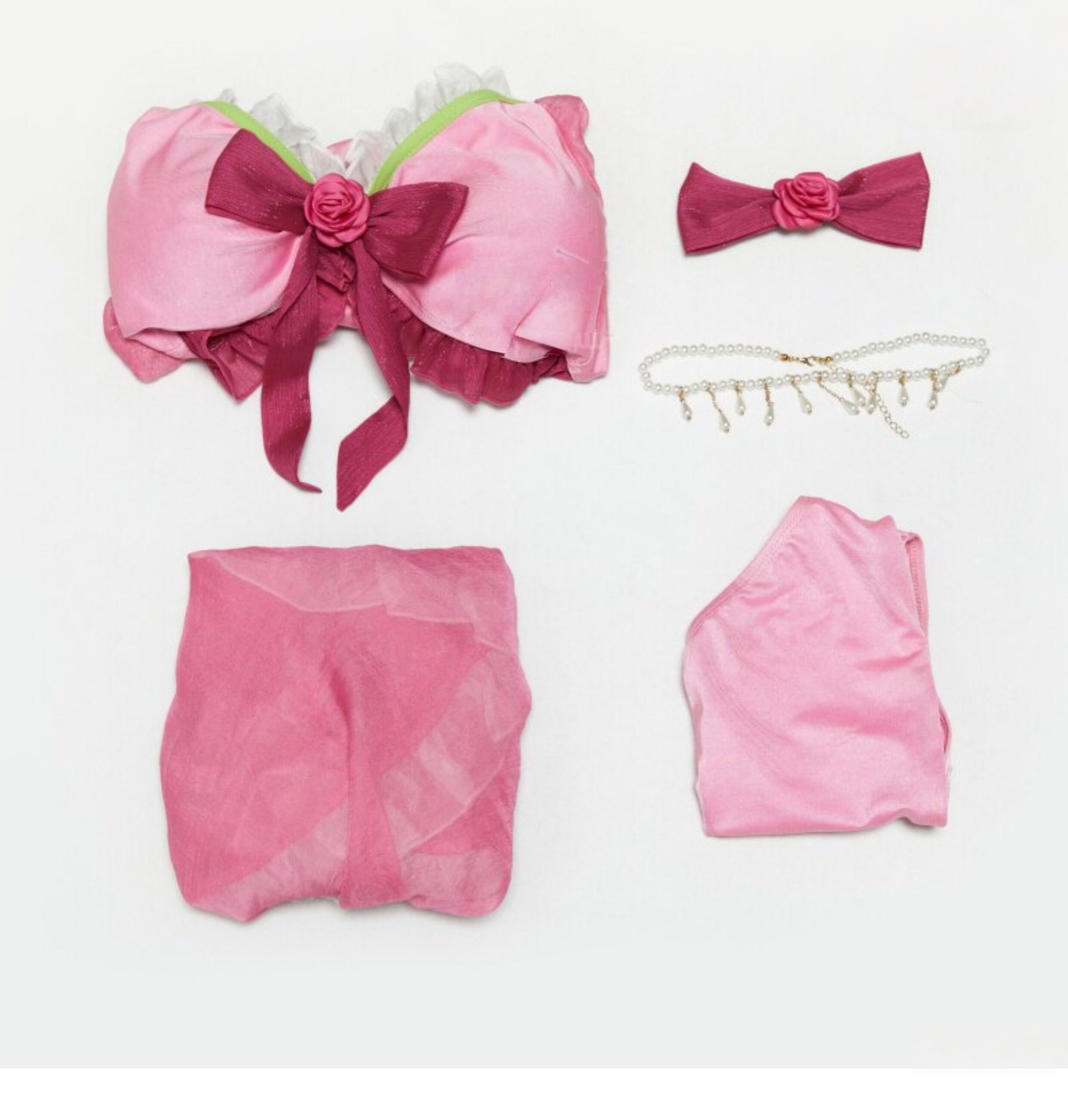 The Apothecary Diaries  Maomao Cosplay Costume Pink Girl Sweet Swimsuit 